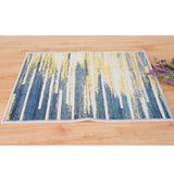 Max Collection Area Rug Backing Geometric Floral Patchwork Rugs Color1 50×80cm
