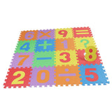 Max 16 Pieces Arithmetic Numbers Foam Puzzle Exercise Mat Interlocking Tiles - Aladdin Shoppers