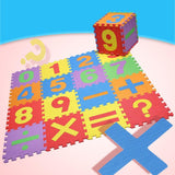 Max 16 Pieces Arithmetic Numbers Foam Puzzle Exercise Mat Interlocking Tiles - Aladdin Shoppers