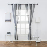 Max Window Sheer Curtains Rod Pocket Faux Linen Voile Curtains 100x200cm Color_3 - Aladdin Shoppers
