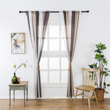 Max Window Sheer Curtains Rod Pocket Faux Linen Voile Curtains 100x200cm Color_6 - Aladdin Shoppers