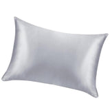 Solid Color Faux Silk Satin Pillowcase 51 x 66cm Gray