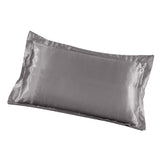 Solid Color Luxury Silky Pillowcases Queen Size 20x30 Inch Grey