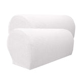 Max Set of 2 Waterproof Flannel Furniture Sofa Armrest Covers Off White - Aladdin Shoppers