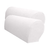 Max Set of 2 Waterproof Flannel Furniture Sofa Armrest Covers Off White - Aladdin Shoppers