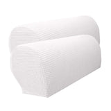 Max Set of 2 Waterproof Flannel Furniture Sofa Armrest Covers Off White - Aladdin Shoppers