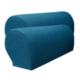 Max Set of 2 Waterproof Flannel Furniture Sofa Armrest Covers Blue - Aladdin Shoppers