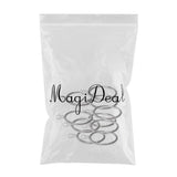 Max Pack of 10, Smooth Metal Curtain Rings Rod Pole Silver - 32mm - Aladdin Shoppers