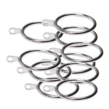 Max Pack of 10, Smooth Metal Curtain Rings Rod Pole Silver - 32mm - Aladdin Shoppers