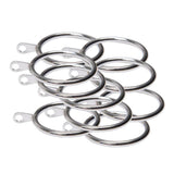 Max Pack of 10, Smooth Metal Curtain Rings Rod Pole Silver - 38mm - Aladdin Shoppers