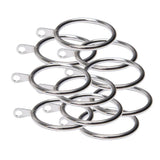 Max Pack of 10, Smooth Metal Curtain Rings Rod Pole Silver - 38mm - Aladdin Shoppers