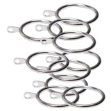 Max Pack of 10, Smooth Metal Curtain Rings Rod Pole Silver - 38mm - Aladdin Shoppers