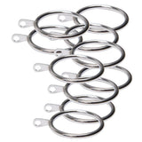 Max Pack of 10, Smooth Metal Curtain Rings Rod Pole Silver - 38mm - Aladdin Shoppers