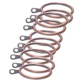 Max Pack of 10, Smooth Metal Curtain Rings Rod Pole Copper - 32mm - Aladdin Shoppers