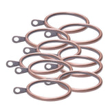 Max Pack of 10, Smooth Metal Curtain Rings Rod Pole Copper - 32mm - Aladdin Shoppers