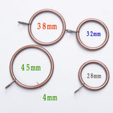 Max Pack of 10, Smooth Metal Curtain Rings Rod Pole Copper - 38mm - Aladdin Shoppers