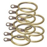 Max Pack of 10, Smooth Metal Curtain Rings Rod Pole Bronze - 28mm - Aladdin Shoppers