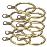 Max Pack of 10, Smooth Metal Curtain Rings Rod Pole Bronze - 28mm - Aladdin Shoppers