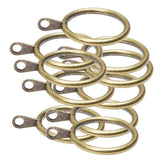 Max Pack of 10, Smooth Metal Curtain Rings Rod Pole Bronze - 28mm - Aladdin Shoppers
