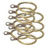 Max Pack of 10, Smooth Metal Curtain Rings Rod Pole Bronze - 28mm - Aladdin Shoppers