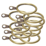 Max Pack of 10, Smooth Metal Curtain Rings Rod Pole Bronze - 28mm - Aladdin Shoppers