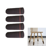 4x11cm Furniture Feet Caps Covers/Knitted Chair Leg Socks Brown_3