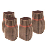 4 Pieces for Girth 16-25cm(Round&Square) Furniture Feet Caps Covers/Knitted Chair Leg Socks,Moving Easily and Reduce Noise