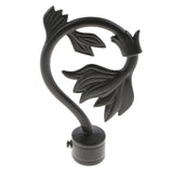 Max 1Pcs Curtain Rod Head/Ends/Drapery Pole Finals Dia 28mm Black Tail - Aladdin Shoppers