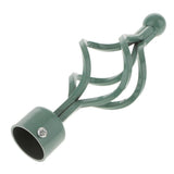 Max 28mm Decorative Window Curtain Pole Finial Drapery Rod Head End Caps Green D