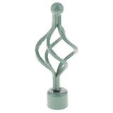 Max 28mm Decorative Window Curtain Pole Finial Drapery Rod Head End Caps Green D