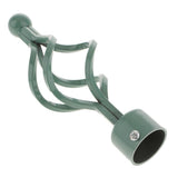 Max 28mm Decorative Window Curtain Pole Finial Drapery Rod Head End Caps Green D