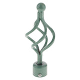 Max 28mm Decorative Window Curtain Pole Finial Drapery Rod Head End Caps Green D