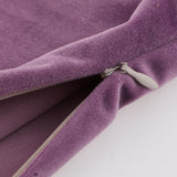 Soft Velvet Solid Color Throw Pillow Covers Cushion Case Purple