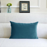 Soft Velvet Solid Color Throw Pillow Covers Cushion Case Green Blue