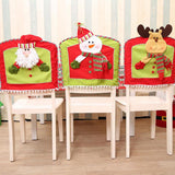 Christmas Chair Back Cover Slipcover Dinner Table Party Decor J Old Man Doll