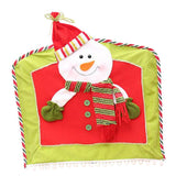 Christmas Chair Back Cover Slipcover Dinner Table Party Decor K Snowman Doll