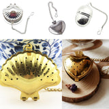 Max Stainless Steel Tea Infuser Filter Strainer  Shell Shape - Silver