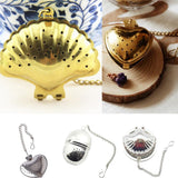 Max Stainless Steel Tea Infuser Filter Strainer  Shell Shape - Silver