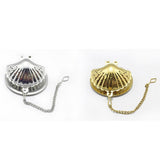Max Stainless Steel Tea Infuser Filter Strainer  Shell Shape - Silver