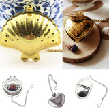 Max Stainless Steel Tea Infuser Filter Strainer  Shell Shape - Silver