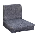 Stretch Chair Cover Slipcovers for Low Short Back Chair Bar Stool Chair Dark Gray