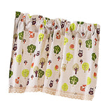 Max Cafe Window Curtain Semi-Sheer Kitchen Curtain Tier Forest Fairy - 74x61cm - Aladdin Shoppers