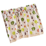 Max Cafe Window Curtain Semi-Sheer Kitchen Curtain Tier Forest Fairy - 74x61cm - Aladdin Shoppers
