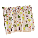 Max Cafe Window Curtain Semi-Sheer Kitchen Curtain Tier Forest Fairy - 74x91cm - Aladdin Shoppers
