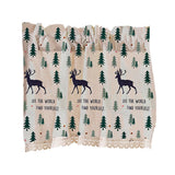 Max Cafe Window Curtain Semi-Sheer Kitchen Curtain Tier Elk - 74x91cm - Aladdin Shoppers