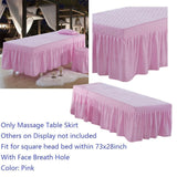 SPA Massage Table Skirt Beauty Bed Cover Linen Valance Sheet Pink