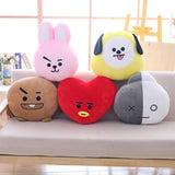 Maxbell Original Plush Pillows Cushion Dolls, Kpop Bangtan Boys Bt21 02 Light Grey