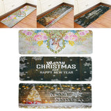 Maxbell Christmas Style Non Slip Floor Mat Carpet Area Rug Snowflake Wooden Board