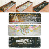 Maxbell Christmas Style Non Slip Floor Mat Carpet Area Rug Snowflake Wooden Board