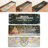 Maxbell Christmas Style Non Slip Floor Mat Carpet Area Rug Snowflake Wooden Board